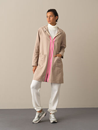 Xint Bej Oversize Yağmurluk