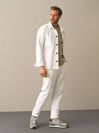 Xint Beyaz Regular Fit Gömlek Ceket