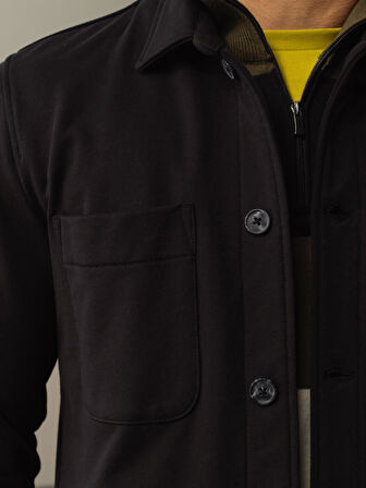 Xint Siyah Regular Fit Gömlek Ceket