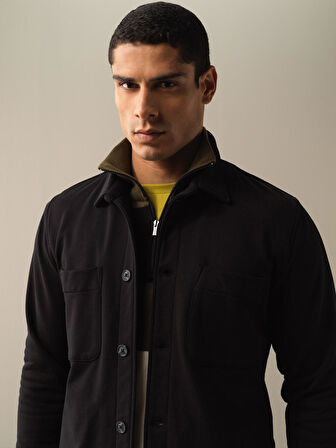 Xint Siyah Regular Fit Gömlek Ceket