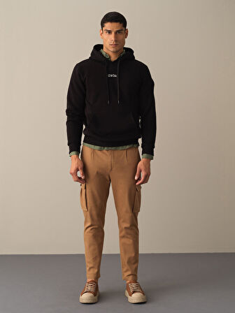 Xint Siyah Regular Fit Baskılı Sweatshirt