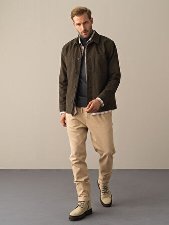 Xint Camel Regular Fit Gömlek Ceket