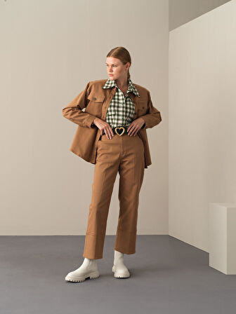 Xint Camel Oversize Cepli Gömlek Ceket