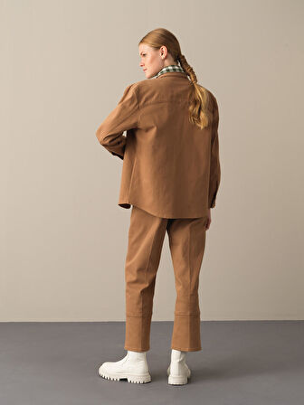 Xint Camel Oversize Cepli Gömlek Ceket