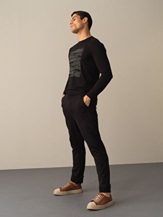 Xint Siyah Regular Fit Jogger Pantolon