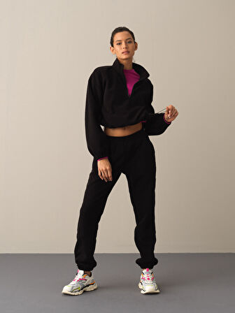 Xint Siyah Oversize Polar Sweatshirt