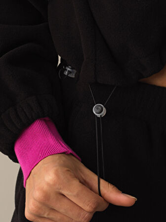 Xint Siyah Oversize Polar Sweatshirt