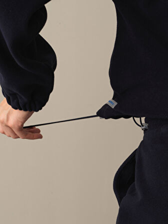 Xint Lacivert Oversize Polar Sweatshirt