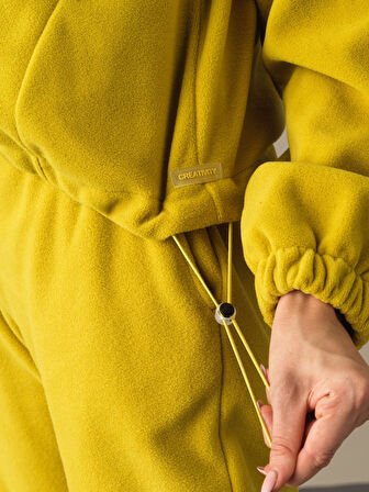 Xint Sarı Oversize Polar Sweatshirt