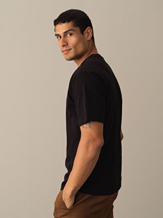 Xint Siyah Oversize Baskılı Tişört