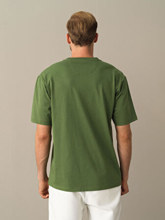 Xint Yeşil Oversize Baskılı Tişört