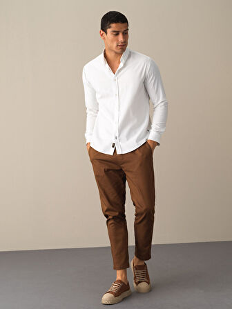 Xint Beyaz Regular Fit Basic Gömlek