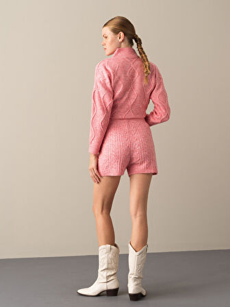 Xint Pembe Regular Fit Triko Şort