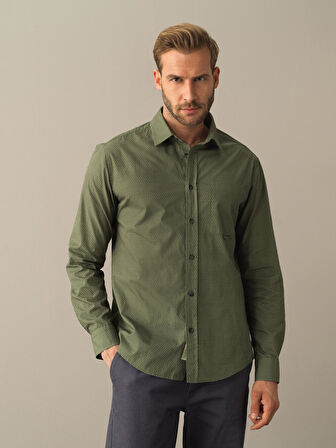 Xint Haki Regular Fit Desenli Gömlek