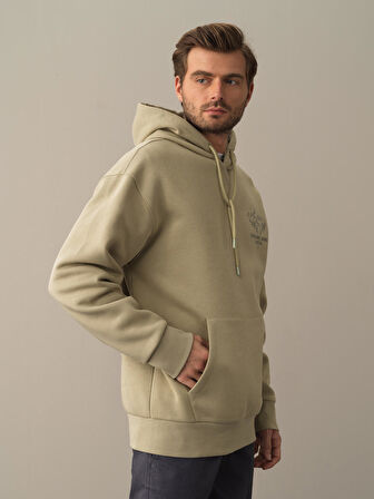 Xint  Yeşil Oversize Baskılı Sweatshirt