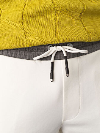 Xint Beyaz Pamuklu Jogger Pantolon