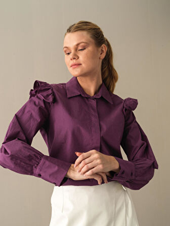 Xint Mor Regular Fit Gömlek