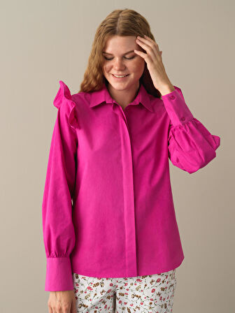 Xint Fuşya Regular Fit Gömlek