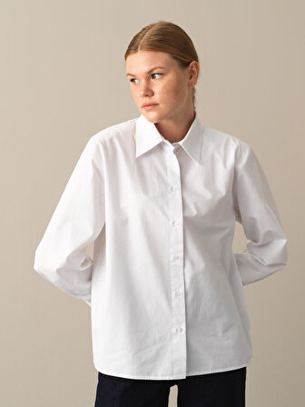 Xint Beyaz Regular Fit Vatkalı Gömlek