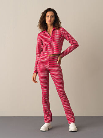 Xint Fuşya Regular Fit Uzun Kollu Tişört