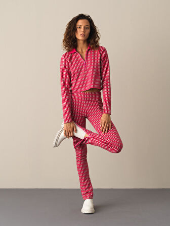 Xint Fuşya Regular Fit Uzun Kollu Tişört