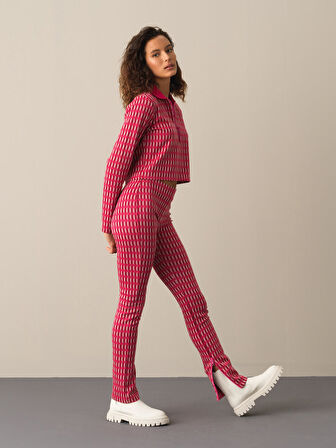 Xint Fuşya Regular Fit Uzun Kollu Tişört