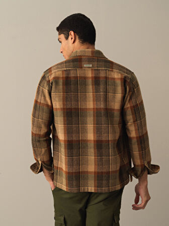 Xint Camel Regular Fit Cepli Ekose Gömlek