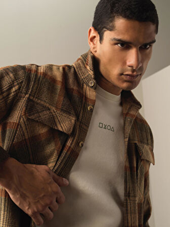 Xint Camel Regular Fit Cepli Ekose Gömlek