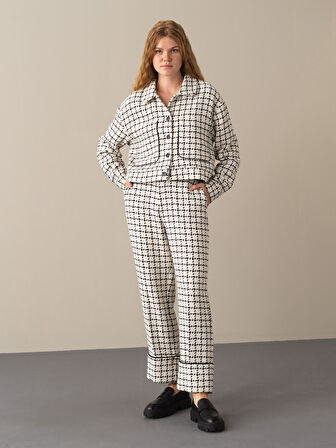 Xint Beyaz Oversize Tüvit Ceket