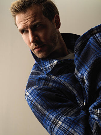 Xint Lacivert Oversize Gömlek Ceket