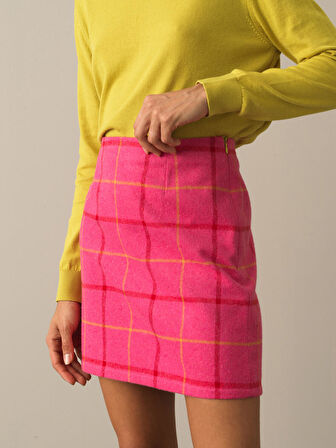 Xint Fuşya Regular Fit Mini Etek