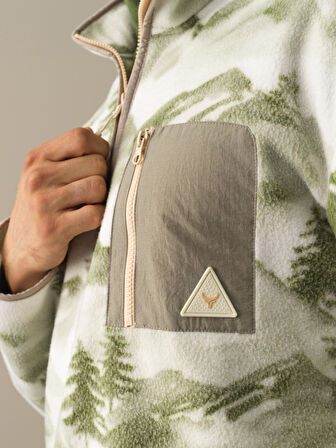 Xint Yeşil Oversize Polar Sweatshirt