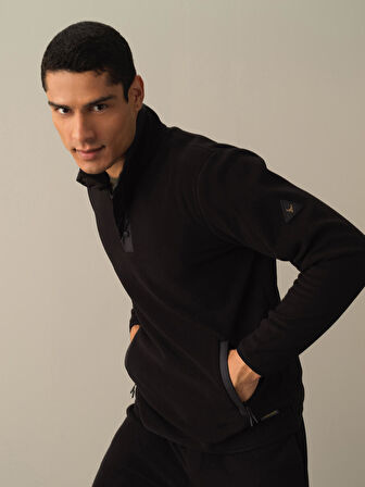 Xint Siyah Regular Fit Polar Sweatshirt