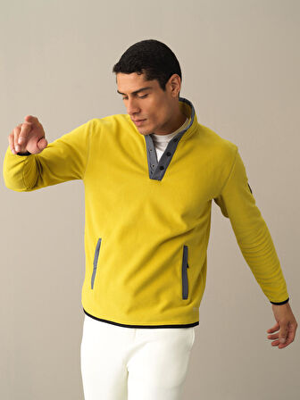 Xint Sarı Regular Fit Polar Sweatshirt