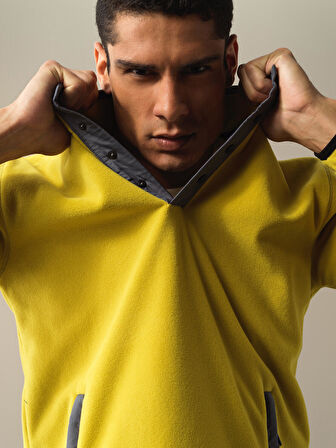 Xint Sarı Regular Fit Polar Sweatshirt