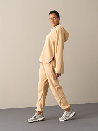 Xint Bej Fermuarlı Polar Sweatshirt