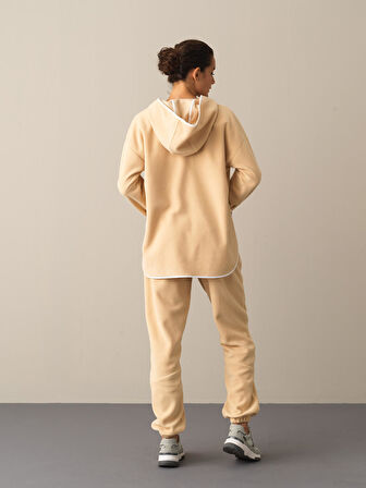 Xint Bej Fermuarlı Polar Sweatshirt