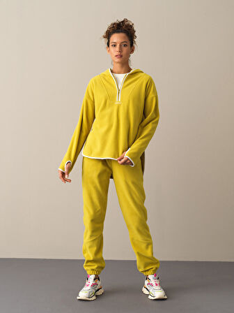 Xint Sarı Fermuarlı Polar Sweatshirt