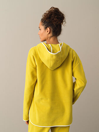 Xint Sarı Fermuarlı Polar Sweatshirt