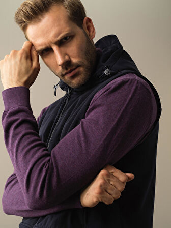 Xint Lacivert Regular Fit Polar Yelek