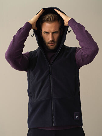 Xint Lacivert Regular Fit Polar Yelek