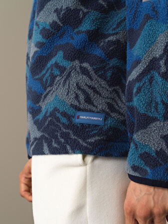 Xint Lacivert Oversize Polar Sweatshirt