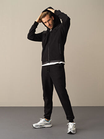 Xint Siyah Regular Fit Sweatmont