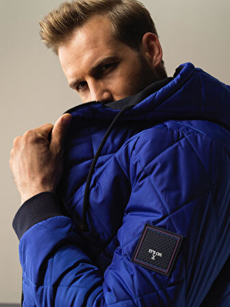 Xint Mavi Çift Taraflı Regular Fit Mont