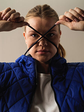 Xint Mavi Çift Taraflı Sweatmont