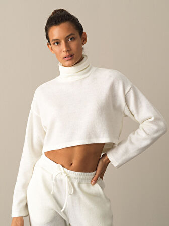 Xint Beyaz Oversize Crop