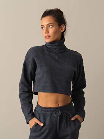 Xint Antrasit Oversize Crop