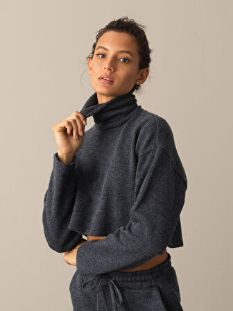 Xint Antrasit Oversize Crop