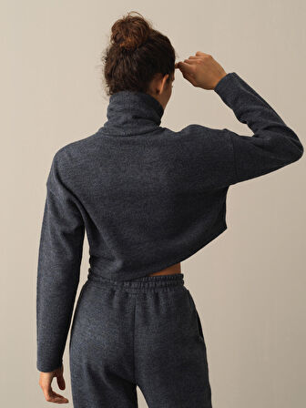 Xint Antrasit Oversize Crop