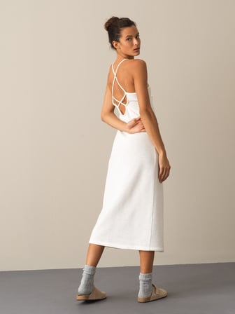Xint Beyaz Regular Fit Elbise